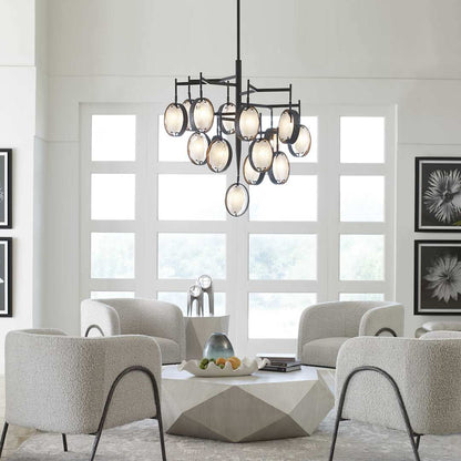 Maxin 36" 15 Light Mid-Century Modern Industrial Large Chandelier