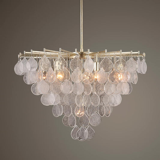 Goccia 8 Light 38" Wide Waterfall Chandelier