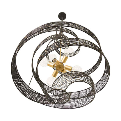Flow 6 Light 26" Wide Abstract Chandelier
