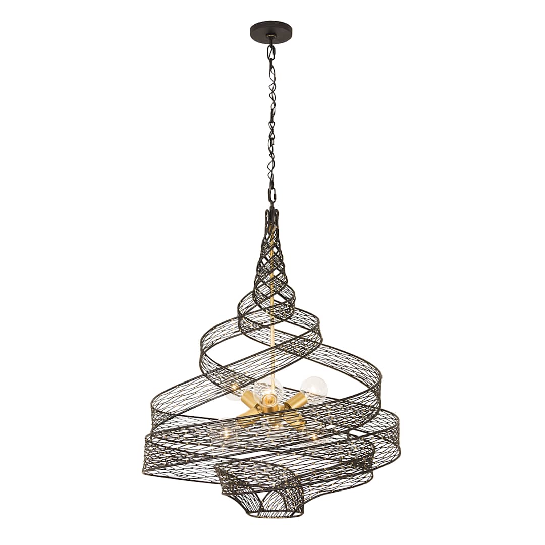 Flow 6 Light 30" Wide Abstract Chandelier