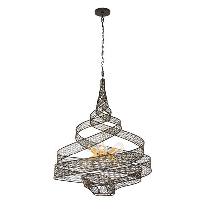 Flow 6 Light 30" Wide Abstract Chandelier