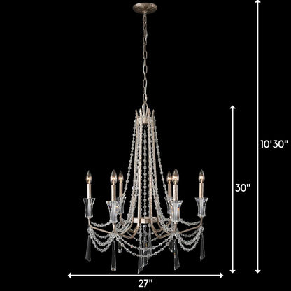 Barcelona 6 Light 27" Wide Crystal Chandelier