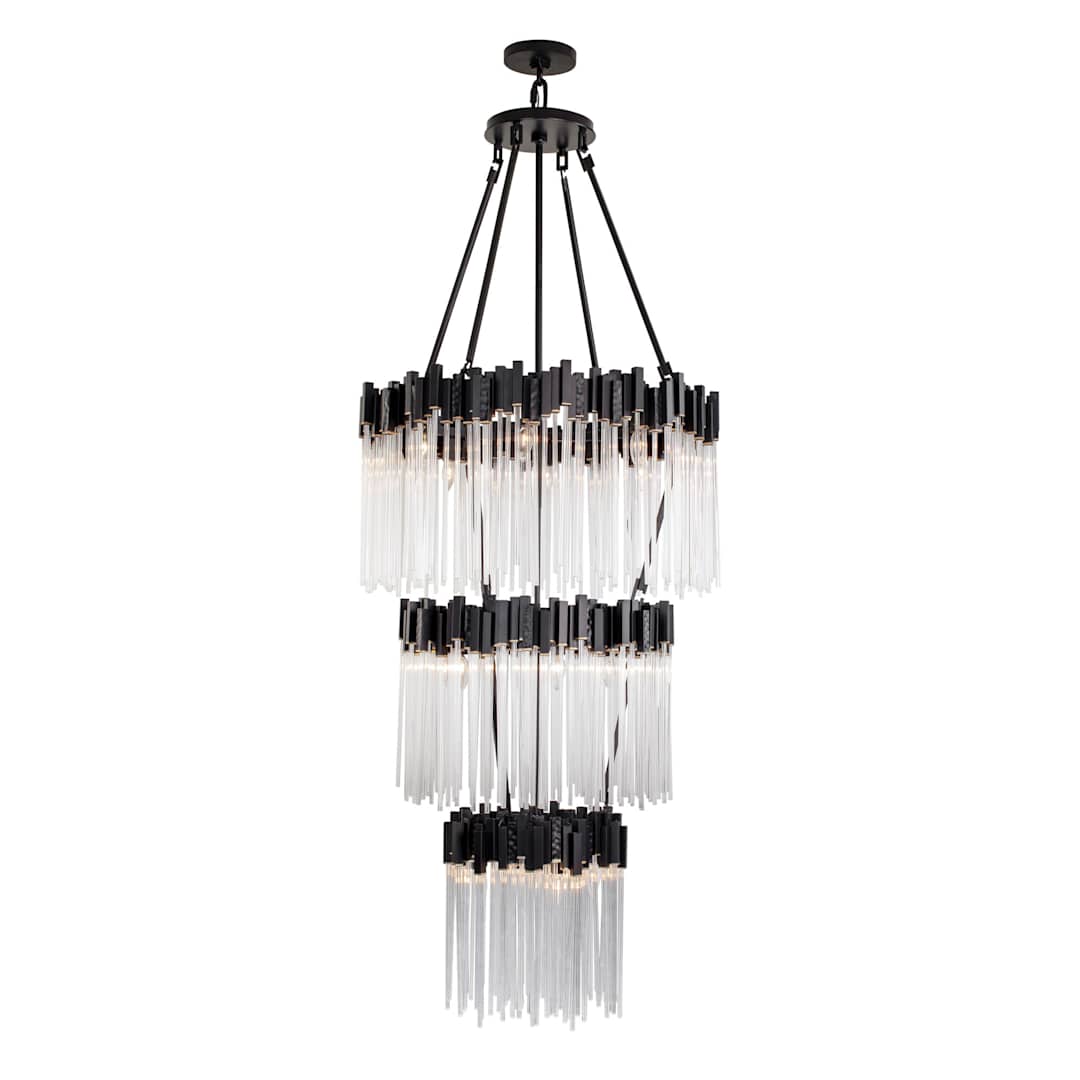 Matrix 18 Light 30" Wide Waterfall Chandelier