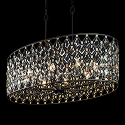 Windsor 8 Light 36" Wide Crystal Drum Chandelier