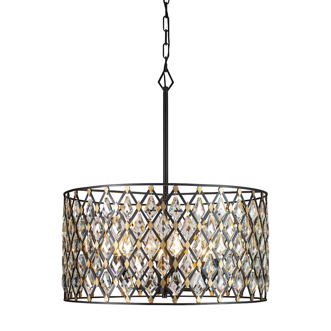 Windsor 6 Light 25" Wide Crystal Drum Chandelier
