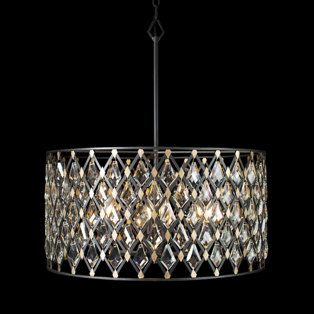 Windsor 6 Light 25" Wide Crystal Drum Chandelier