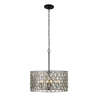 Windsor 6 Light 25" Wide Crystal Drum Chandelier