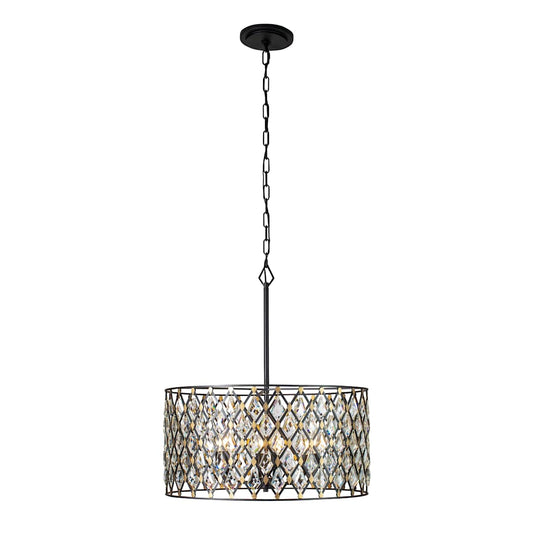 Windsor 6 Light 25" Wide Crystal Drum Chandelier