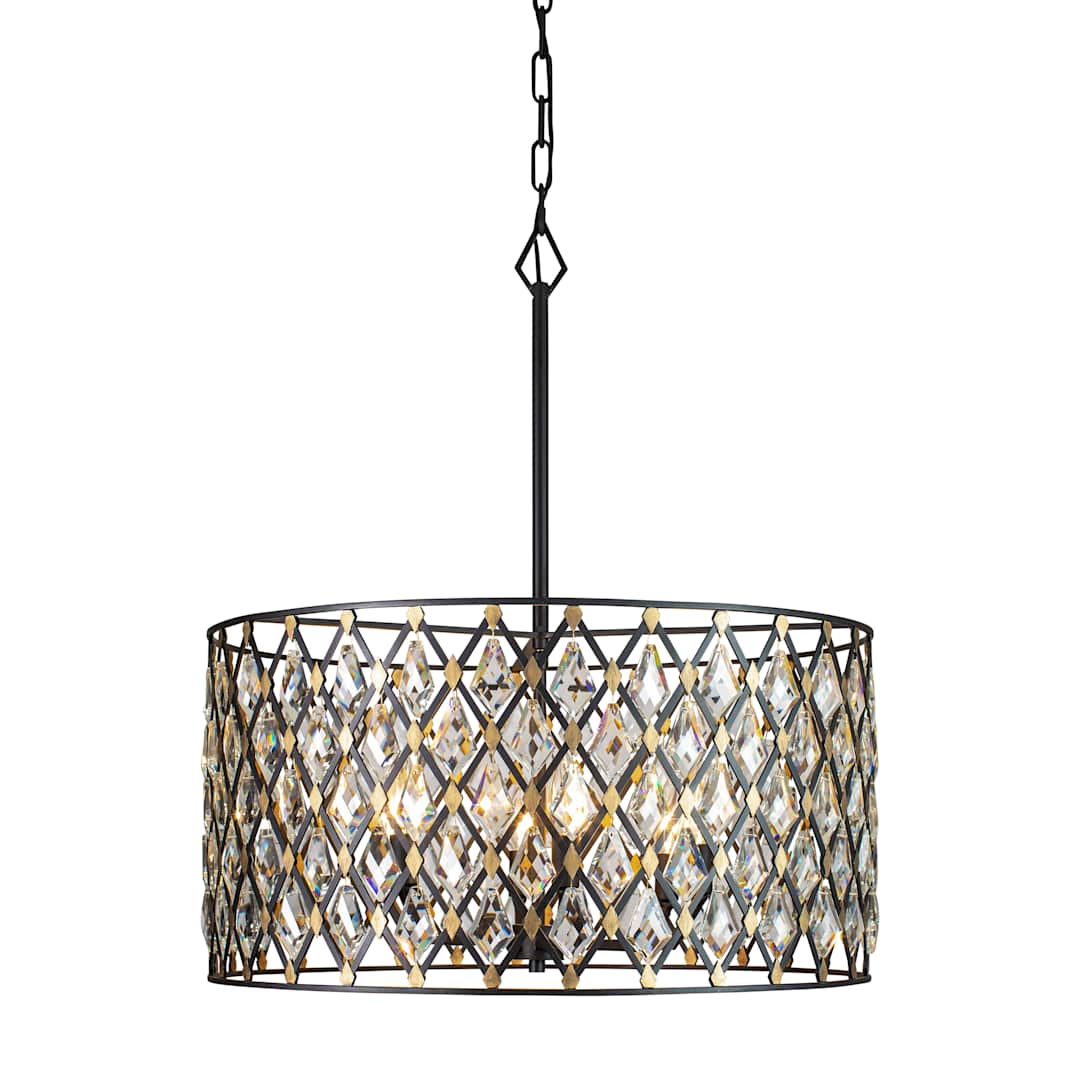 Windsor 6 Light 25" Wide Crystal Drum Chandelier