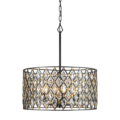 Windsor 6 Light 25" Wide Crystal Drum Chandelier