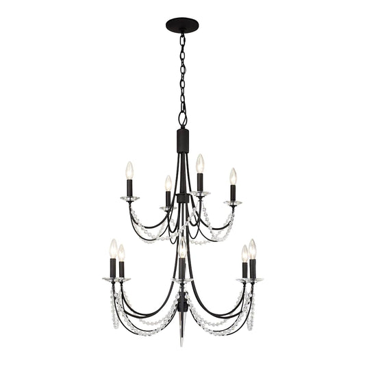 Brentwood 10 Light 26" Wide Taper Candle Style Chandelier