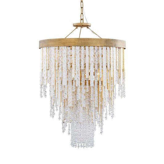 Lafayette 7 Light 24" Wide Crystal Waterfall Chandelier