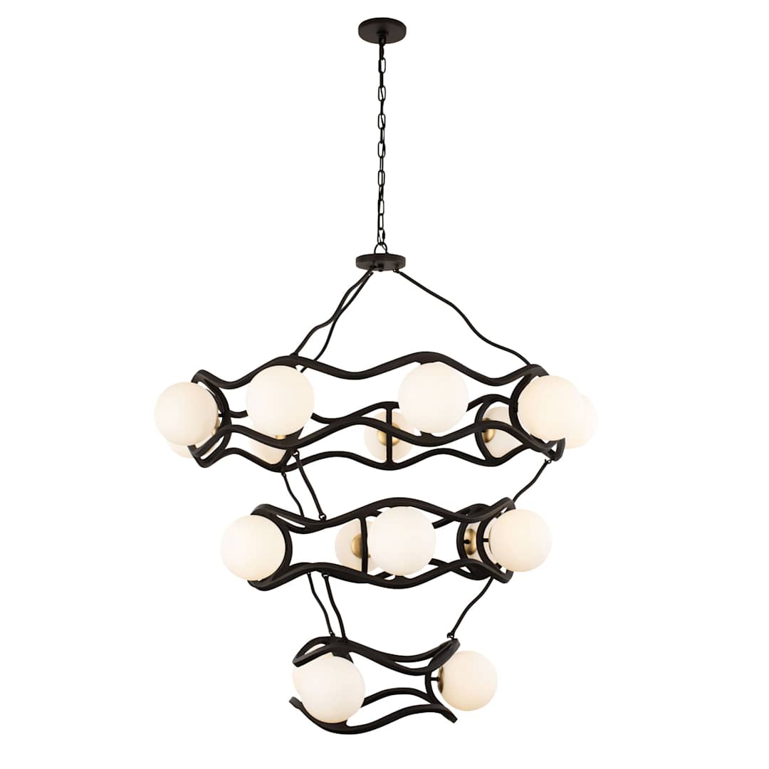 Black Betty 18 Light 43" Wide Abstract Chandelier