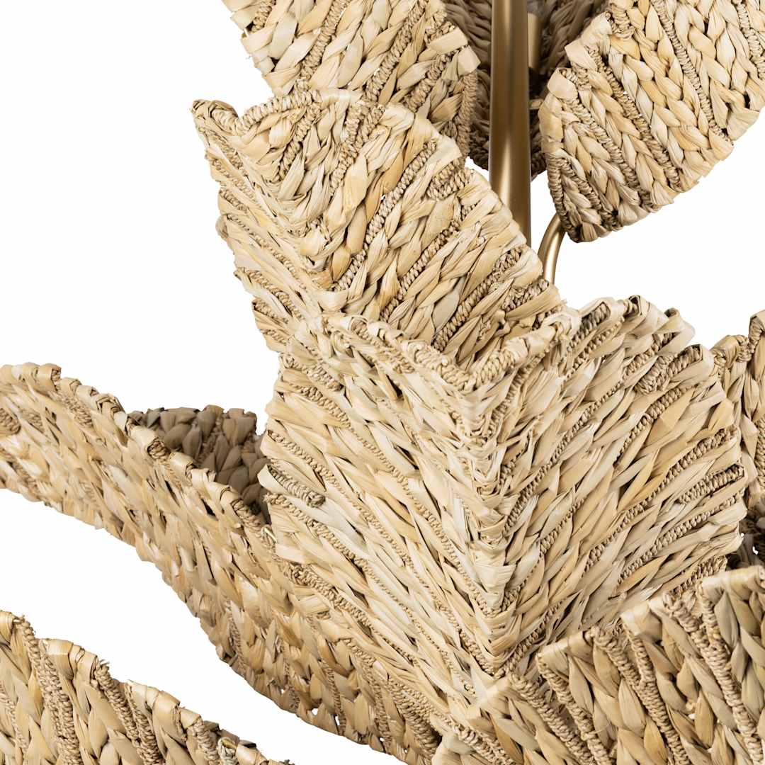 Banana Leaf 12 Light 44" Wide Abstract Candle Style Chandelier