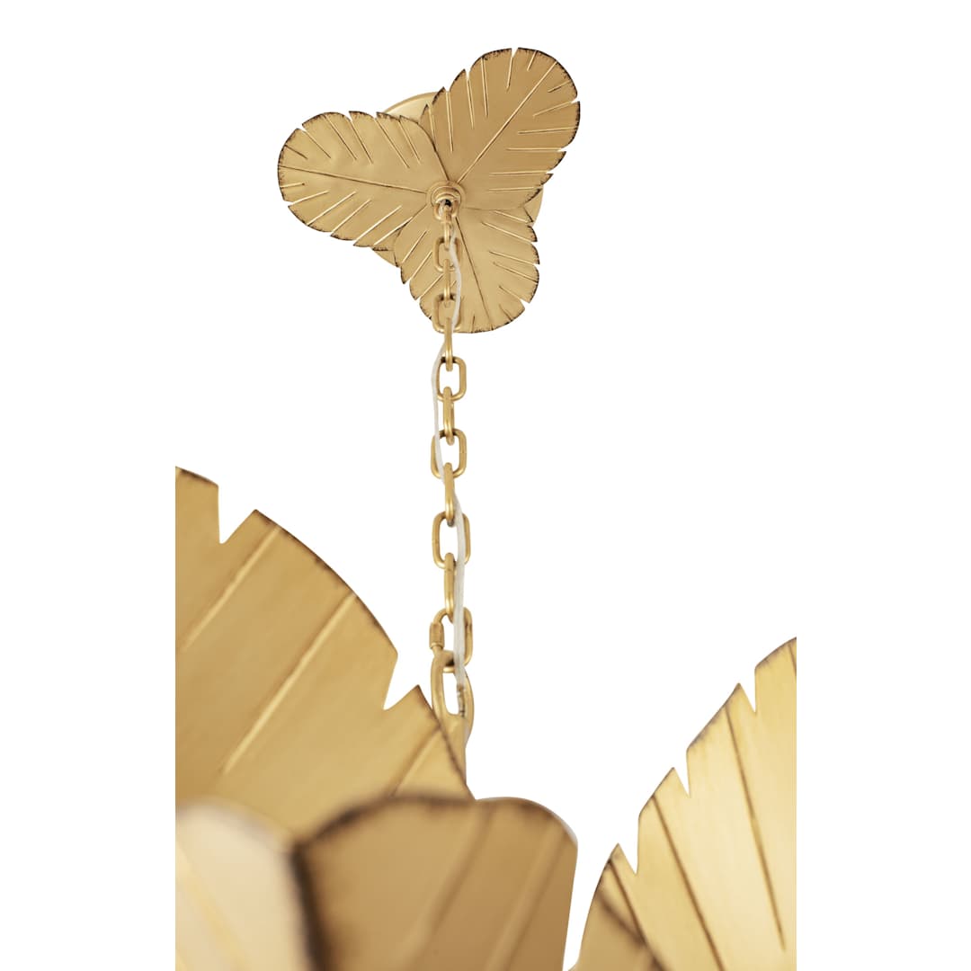 Banana Leaf 12 Light 44" Wide Abstract Candle Style Chandelier