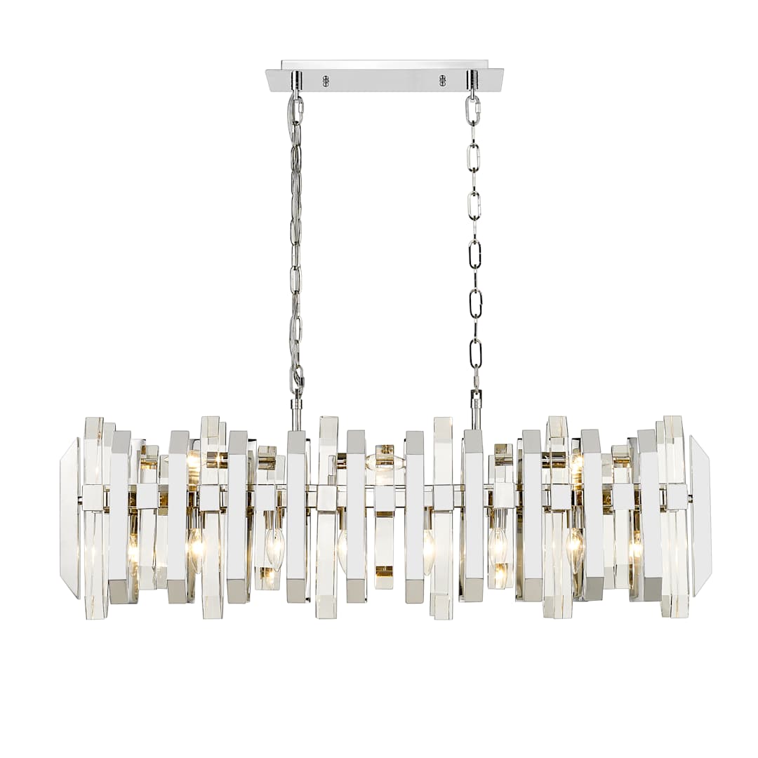 Bova 11 Light 12" Wide Crystal Linear Chandelier