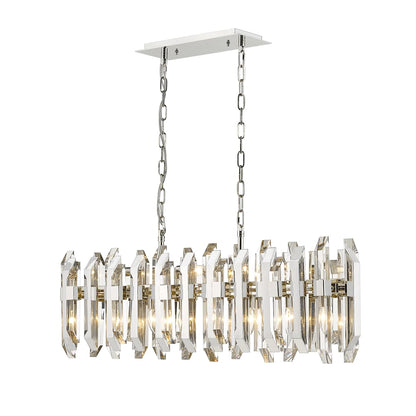 Bova 11 Light 12" Wide Crystal Linear Chandelier