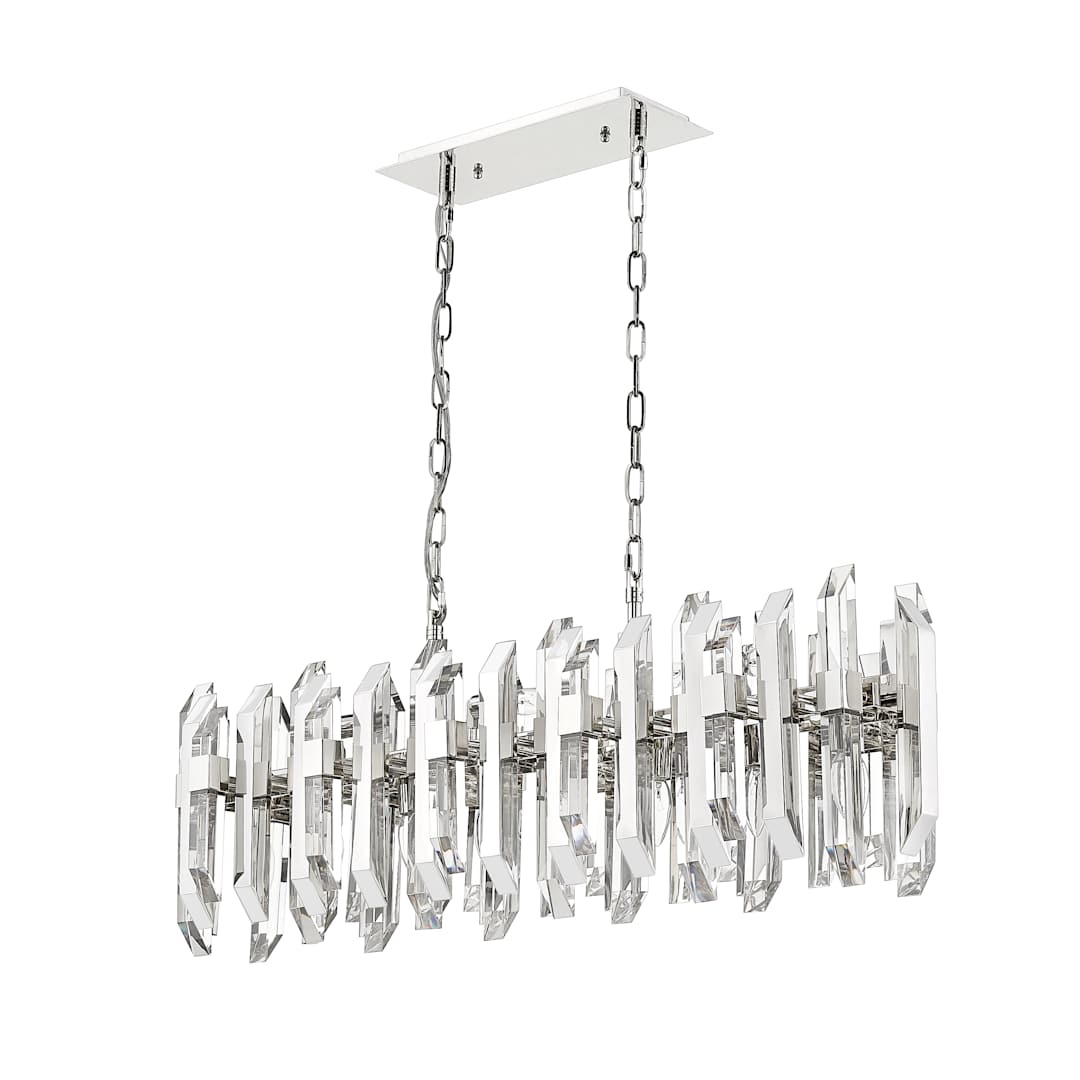 Bova 11 Light 12" Wide Crystal Linear Chandelier