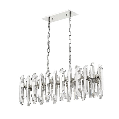 Bova 11 Light 12" Wide Crystal Linear Chandelier