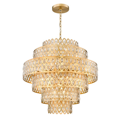 Dealey 17 Light 33" Wide Crystal Waterfall Chandelier