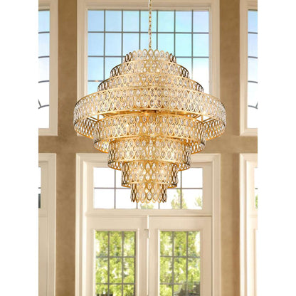 Dealey 25 Light 45" Wide Crystal Waterfall Chandelier