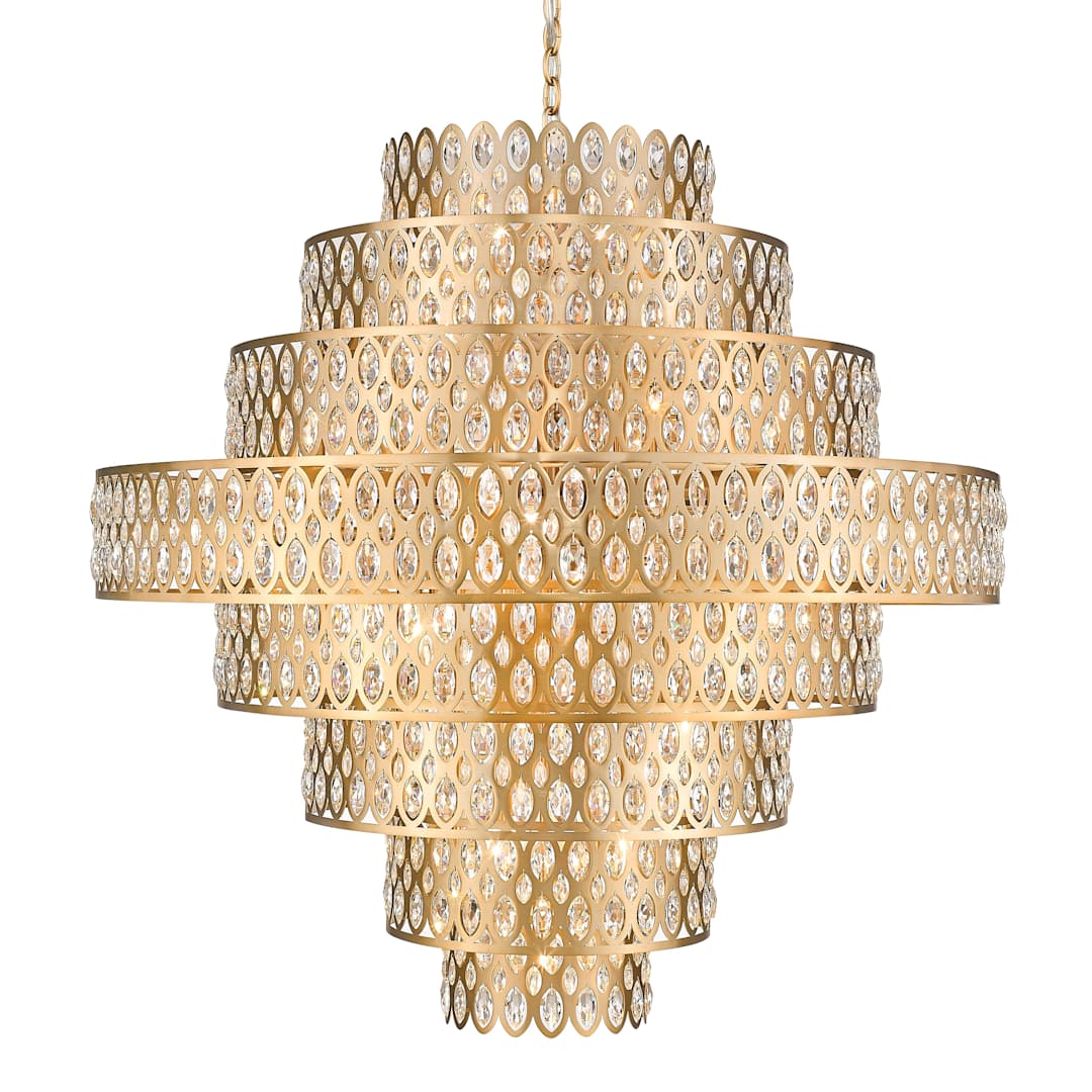 Dealey 25 Light 45" Wide Crystal Waterfall Chandelier