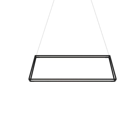 Z-Bar Pendant Rise, Small Rectangle, LED, Matte Black, 40"W (ZBP-38-RR-SW-MTB-CNP 407UENW)