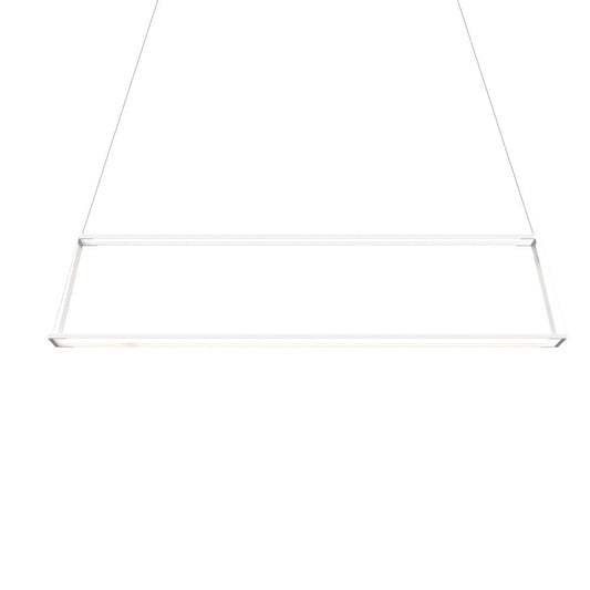 Z-Bar Pendant Rise, Large Rectangle, LED, Matte White, 56.25"W (ZBP-54-RR-SW-MWT-CNP 407UFK4)