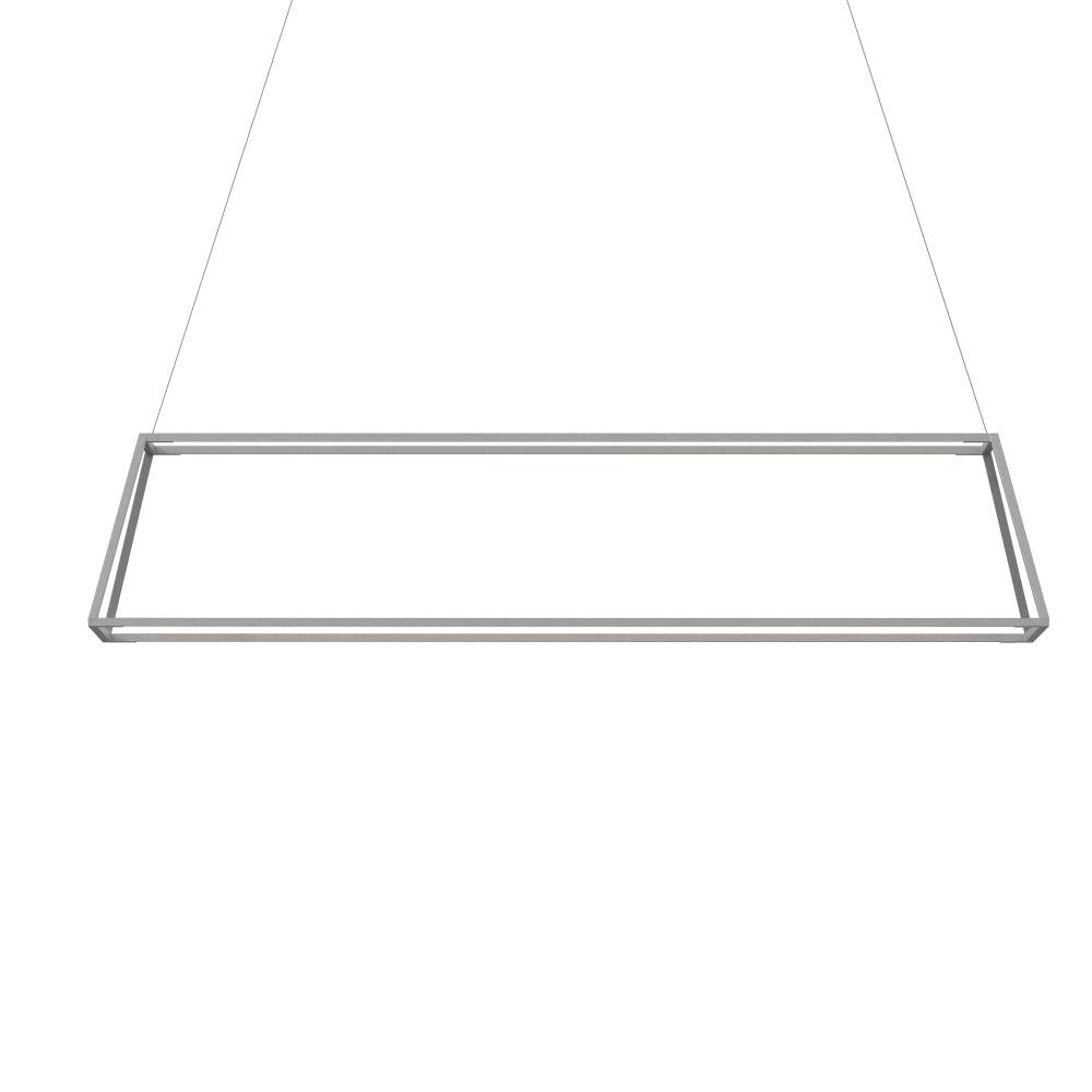 Z-Bar Pendant Rise, Large Rectangle, LED, Silver, 56.25"W (ZBP-54-RR-SW-SIL-CNP 407UFK5)